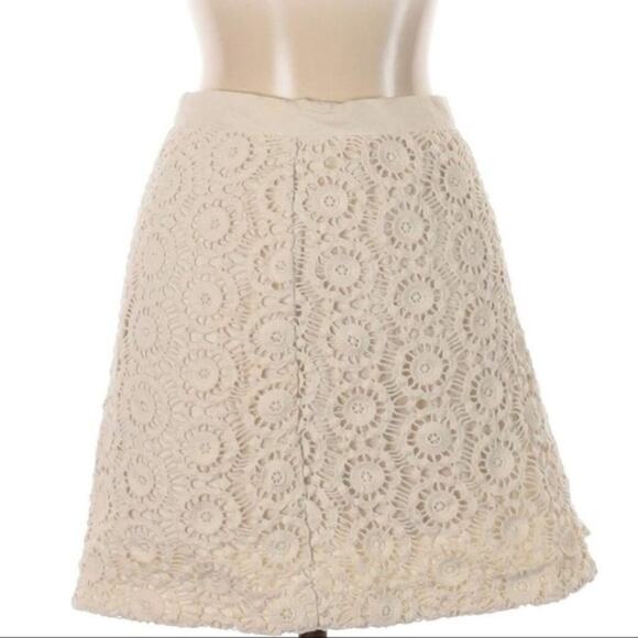 Gap Skirt Short White Floral Crochet Lace - Picture 1 of 8